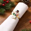 Anillo para servilleta de Navidad transfronterizo corona reno árbol de Navidad metal decoración de vajilla de hotel hebilla de servilleta