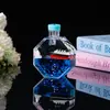Botella de Perfume Octagonal de Velero Mediterráneo Gota de Aceite Luminosa Decoración de Escritorio para el Hogar Adorno de Reloj de Arena Juguete para Aliviar el Estrés de Oficina
