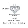 Cor Dourada 14K Cobre Conservador de Cor Pingente Liso Coração Estrela Acessórios para Colar DIY Nicho Simples Joias Artesanais Materiais