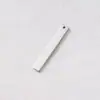 Venta Caliente Espejo Acero de Titanio Acero Inoxidable Agujero Único Rectangular Colgante Largo DIY Brillante Etiqueta Larga 2*6*35mm