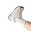 Novos sapatos de caminhada femininos de malha respirável para primavera e outono de 2026 com sola grossa para altura e conforto adicionais