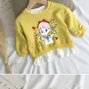 Conjunto Falso de Dos Piezas para Niñas Primavera y Otoño Moda Coreana Sudadera y Pantalones Niña Celebridad de Internet Dibujos Animados Infantiles Conjunto Falso de Dos Piezas