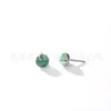 Clavo de Hueso de Oreja de Titanio Jiang Ti F136 Piedra Ojo de Gato Cruz Simple Venta Caliente Transfronteriza Cuerpo de Aleación de Titanio G23 Joyería para Perforación Pendientes