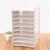 Caja de Almacenamiento de Escritorio de Madera DIY Estantería de Oficina Creativa Revistero Carpeta A4 Estante Organizador de Documentos