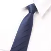 Gravata Masculina Social Zíper Casamento Noivo Terno Masculino Mãos Azul Nó Preguiçoso Sem Nós