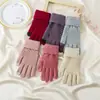 Fábrica atacadista de luvas masculinas de tricô reverso sensíveis ao toque quentes com forro de lã espessas pode fazer várias luvas jacquard sensíveis ao toque