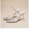 Impresionantes sandalias de tacón alto y pantuflas para mujer, calzado de verano para exteriores, nuevo estilo francés 2026, elegantes sandalias de tacón fino de venta caliente para celebridades