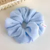 Scrunchie Plissado Cor Creme Novo Estilo Coreano e Japonês Alta Elasticidade Prendedor de Coque Corda Doce para Cabelo Prendedor de Rabo de Cavalo Feminino