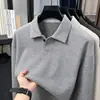 Estilo Nuevo de Otoño Sudadera con Capucha y Cuello Polo para Hombres de Mediana Edad Casual Transpirable Juventud Tallas Grandes Suéter Sudadera Casual