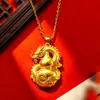 Novo Colar Panlong Gourd Multicor Esmalte Tendência Chinesa Toque de Luxo Dragão Auspicioso Fortuna e Prosperidade Pingente Presente para Amigos Homens e Mulheres