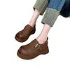 Botines retro de plataforma alta para mujer, novedad primavera 2025, zapatos de una sola capa suaves tipo Birkenn, mocasines suaves de punta redonda