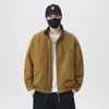 Chaqueta de Trabajo Color Block para Hombre Primavera y Otoño 2026 Holgada Casual Cuello Alto Tendencia Versátil Color Sólido Chaqueta de Béisbol para Hombre