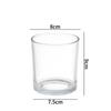 Copo de Vidro para Vela Pote de Vela Perfumada com Tampa 200ml Copo de Vidro 300ml Porta-Vela Pote de Borda Reta Estoque Pronto Garrafa de Vidro