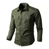 Camisa de Manga Larga de Algodón Puro para Hombre Ropa de Trabajo Camisa de Algodón Puro Camisa de Algodón Puro Holgada para Hombre Top Casual para Exteriores