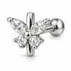 Aretes Micro-Incrustados de Acero Inoxidable Diseño Nicho Aretes de Circonita de Mariposa Aretes con Forma de Corazón para Perforación de Uña de Hueso de Oreja