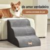 Escada para animais de estimação, escada para cima e para baixo para cães pequenos, escada de cabeceira para cães mais velhos, escada de rampa de esponja removível e lavável