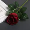 Flor Artificial de Rosa de Borde Rizado de Cabeza Única Mejorada, Material de Flor para Decoración de Salón de Bodas, Flor Artificial de Decoración para el Hogar, Accesorio de Fotografía