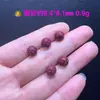 Cuentas de Arena Púrpura Dorada de Mineral Crudo de Alto Contenido para Dinero, Hilo de Cuentas de Monedas de Cobre de Cinabrio Natural, Cuentas Redondas de Cinabrio Rojo Aproximadamente de 8-11.5 mm