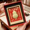 Adorno Dorado de Lámina de Oro 999 "Hazte Rico Pronto", Placa Dorada, Promoción de Eventos Corporativos, Regalo Dorado, Regalo de Vacaciones