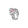 Nuevo Anillo de Corazón con Diamante Rosa Personalizado Estilo Coreano para Mujer, Moda Retro Hip-Hop Personalidad Borla Anillo Abierto para Dedo Índice Tendencia