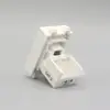 Módulo de teléfono tipo 128 sin puerta clase 3 Enchufe telefónico de voz módulo RJ11 se puede equipar con panel y enchufe de tierra