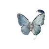 Tiktok mismo estilo super hada retro corte court clip lateral mariposa azul gris hielo pasador tocado clip de pico de pato accesorios brillantes de temperamento
