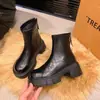 Botines de Plataforma para Mujer 2026 Nuevo Estilo Suela Suave Estilo Británico Botas Adelgazantes Piel Suave Botas Individuales Otoño Invierno Personas Bajas Botas Martin