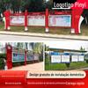 Coluna de publicidade para jardim de infância Quadro de avisos de aço inoxidável Outdoor Produção de publicidade personalizada Paisagem Palavras Caixa de luz externa Sinal