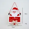 Festival de Navidad Nuevos Productos Colgante de Viruta de Madera de Papá Noel Decoraciones del Festival de Navidad Placa de Madera para Puerta Adorno Colgante Venta al por Mayor