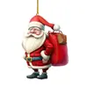 Nova Série de Natal do Papai Noel 2023 Decorações de Árvore de Natal Pingentes Acrílicos para Carro