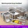 Venda por atacado de aço inoxidável fração caixa de chá de leite pequeno material retangular bacia quadrada com tampa cantina isolada servindo recipiente servindo tigela
