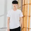 Nueva camiseta de primavera y verano 2021 para hombre, sudadera juvenil, color liso, camiseta básica, cuello redondo, manga corta, camiseta para hombre al por mayor