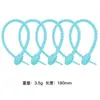 Corbatas para Cables de Silicona Suave de Colores, Engrosadas, Corbatas Ajustables de Tirar y Bloquear Transfronterizas, Correas de Sujeción para Cables de Silicona con Forma de Renacuajo