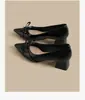 Sapatos de Salto Alto Mary Jane Femininos Estilo Francês Bico Fino Novos Elegantes para o Trabalho Primavera/Verão 2026