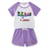 2023 crianças verão novo terno meninos e meninas bebê calças quentes manga curta camiseta shorts casual esportes crianças terno de duas peças