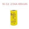No. Batería de Dos Tercios de Capacidad Aa400Mah, Adecuada para Rasuradoras, Controles Remotos, Juguetes, Cortapelos, Recargable