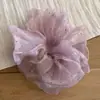 Scrunchie de Rede Bolha com Strass Brilhante com um Toque High-End Francês, Elástico de Cabelo para Rabo de Cavalo, Acessório de Cabelo