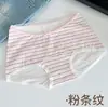 Nuevas bragas de algodón puro para mujer con retazos en la cintura de encaje dulce, fondo extendido de algodón puro, pantis estampados para niñas jóvenes