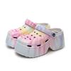 Zapatos con agujeros de eva para mujer, desodorante para exteriores, moda ins, estilo, aumento de altura, accesorios de bricolaje, zapatos de jardín extraíbles, forro transpirable