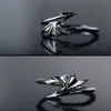 Anillo Ángel Demonio para Hombre y Mujer Anillo de Beso Puente de Visión Anillo de Pareja Femenino Anillo de Cola de Estudiante Boca Viva