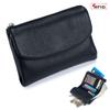 Billetera Rfid de Cuero Genuino Estilo Nuevo, Estilo Corto, Textura de Cuero Suave a la Moda, Bolso de Mano Portátil, Bolsa de Almacenamiento de Gran Capacidad, Billetera para Mujer