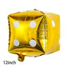 Cartas de Juego Transfronterizas Globo de Película de Aluminio Dólar Picas 24 pulgadas Dado Cubo de Seis Caras Globo Decoración Tema Casino