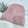 Gorro de lana de color sólido simple de estilo japonés para mujer, gorro de punto informal pequeño con aspecto de cara de otoño e invierno, gorro cálido para el frío a la moda