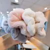 Anillo para el pelo de felpa grande para intestino grueso de otoño e invierno, banda elástica para el pelo de celebridad de internet coreana para mujer, cuerda para el pelo peluda de estilo invernal, diadema elegante