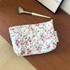 Bolsa de Cosméticos Jacquard con Flores Rojo Oscuro Estilo Retro Transfronterizo, Bolso de Mano para Mujer, Bolsa Cuadrada con Cremallera de Almacenamiento