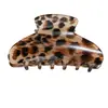 Pinza para el pelo de tiburón con estampado de leopardo, nuevo artículo de venta caliente transfronterizo europeo y americano, clip de pinza para el pelo de acrílico con patrón de alta gama, accesorio para el pelo