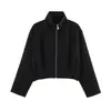 Comercio exterior transfronterizo estilo europeo y americano ropa de mujer ZA AliExpress superventas cuello alto multicolor simple chaqueta bomber