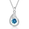 Comércio Exterior Transfronteiriço Prata Esterlina S925 Luxo Leve Nicho Amazon Doze Pedras de Nascimento Corrente para Clavícula Pingente de Diamante Moissanite