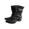 Botas Western Curtas Femininas Chuyuji 2026 Outono/Inverno Novo Estilo Salto Bloco Preto Nicho Bico Fino Botas de Montaria Botas de Cavaleiro