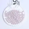 Cristal de vidrio blanco australiano de 4 mm a 10 mm con agujero pasante perla accesorios de imitación de perla para ropa collar pulsera diy